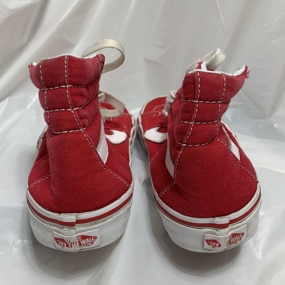 WOMEN’S Vans Off the Wall Red High Tops Size 6 - Picture 12 of 14